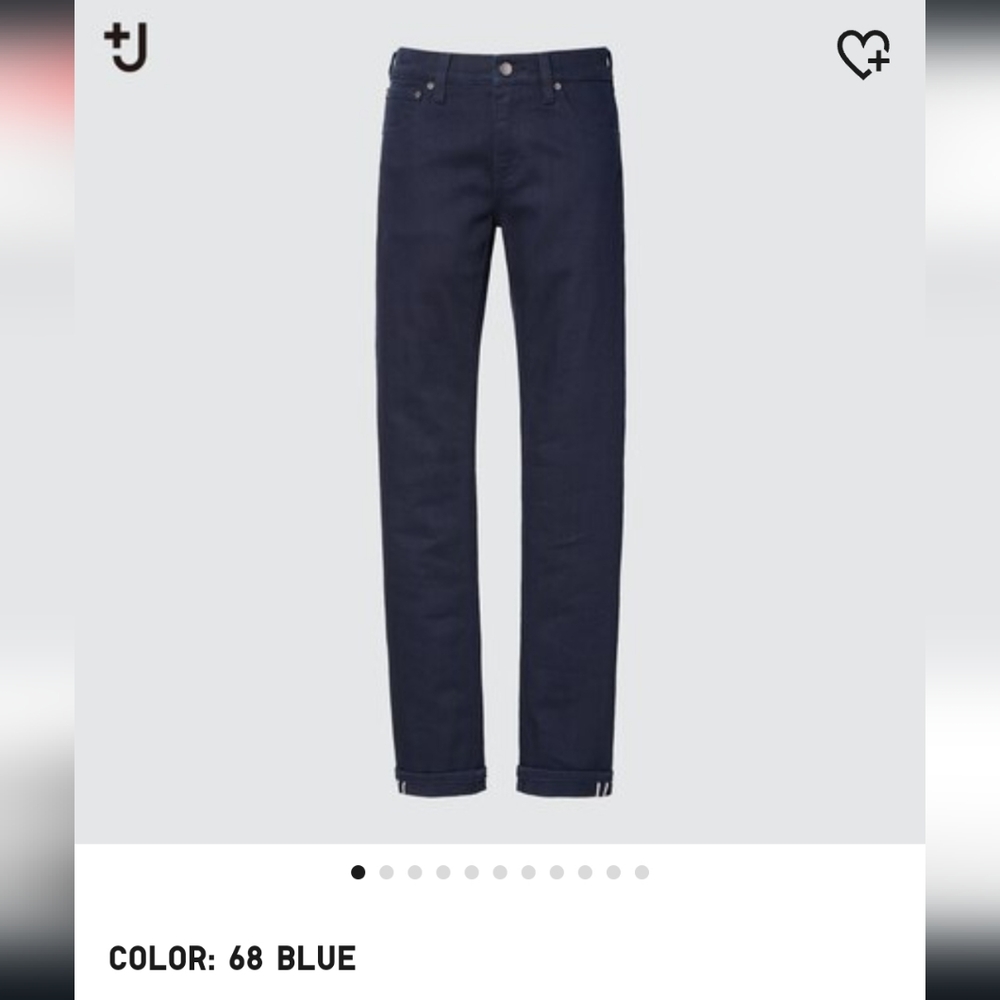 New Uniqlo selvedge jeans, straight leg, navy